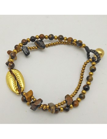 Pulsera de piedra natural. ref PU14101 - Bisutería boho chic.