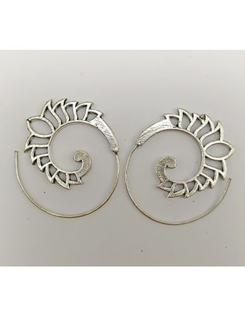 Pendientes espiral 3,5cm. ref: pe960 - Bisutería de India.