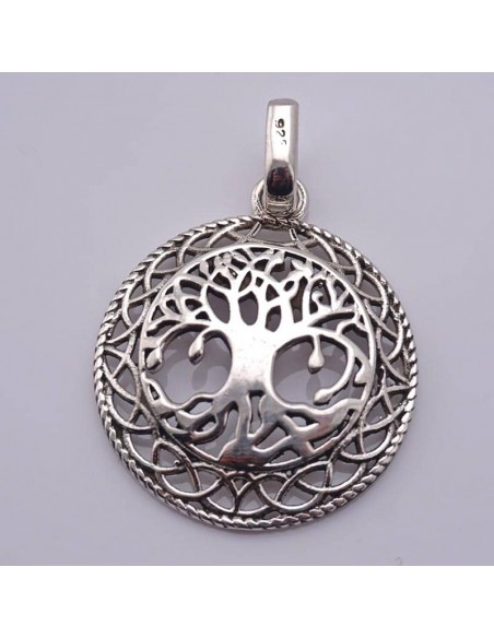 Colgante de plata Árbol de la vida. Joyería étnica.