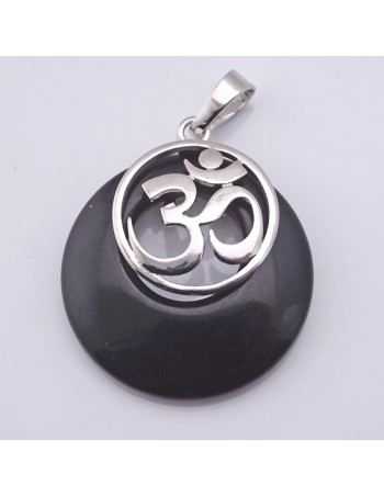 Colgante de ónix con símbolo OM. 2