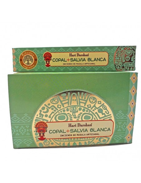 Incienso natural copal + salvia blanca. Hari Darshan.