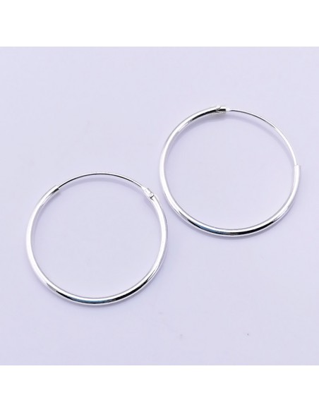 Aros lisos de plata 18mm-Piercing de plata.