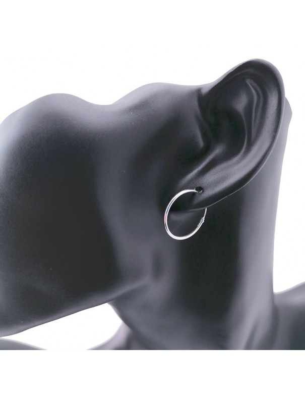 Aros lisos de plata 18mm-Piercing de plata.