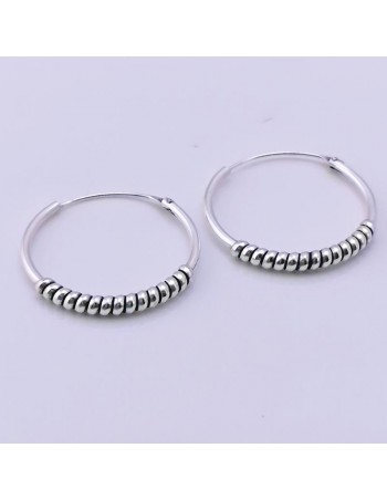Aros de plata Bali 20mm-Pendientes de plata. 2