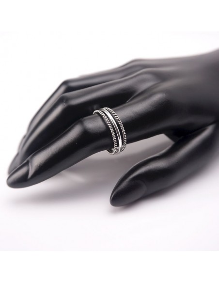 Anillo de plata tres alianzas- Joyería Étnica.