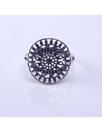 Anillo de plata con diseño mandala-Joyería étnica. 2