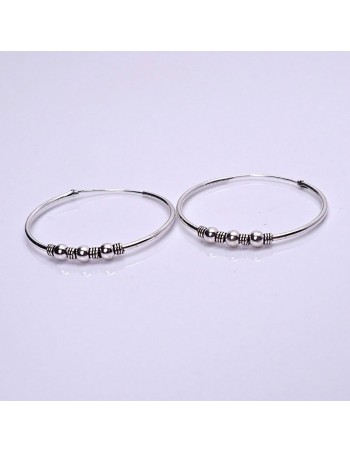 Aros de plata Bali 30 mm. Joyería Étnica. 2