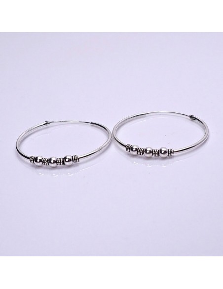 Aros de plata Bali 30 mm. ref: AG14110