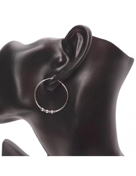 Aros de plata Bali 30 mm. ref: AG14110