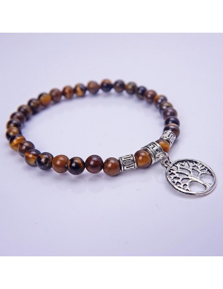 Pulsera de piedra natural. Ojo de Tigre.