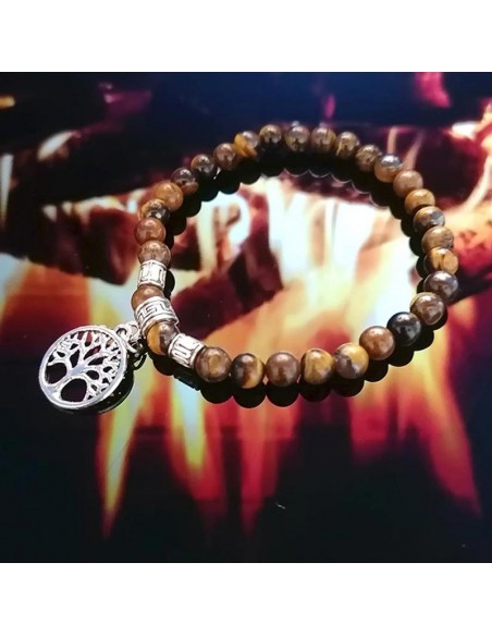 Pulsera de piedra natural. Ojo de Tigre.