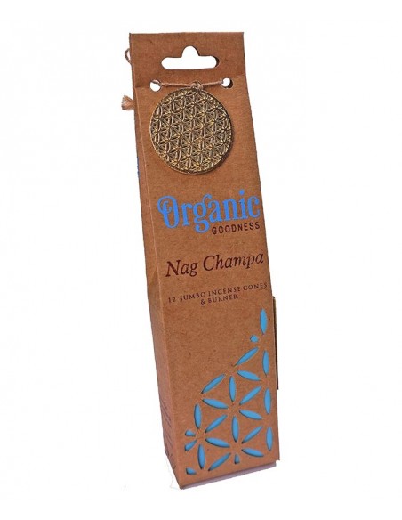 Incienso orgánico en conos Nag Champa. Conos de incienso calidad premium.