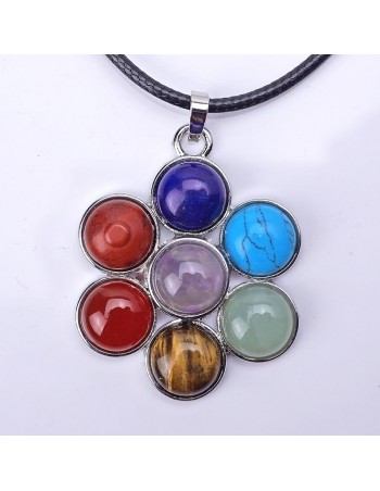 Colgante con piedras siete chakras. 2