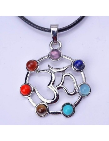 Colgante siete chakras con símbolo Om. 2