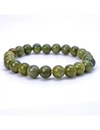 Pulsera de jade verde 8mm.