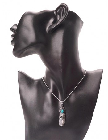 Colgante diseño pluma con turquesa. 2