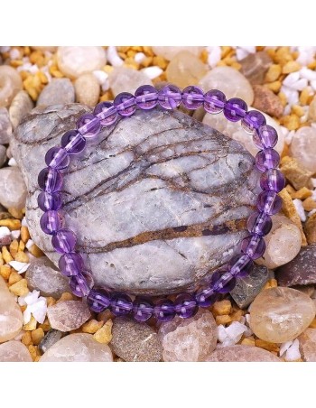 Pulsera con piedra natural amatista. Pulseras de piedra venta online.