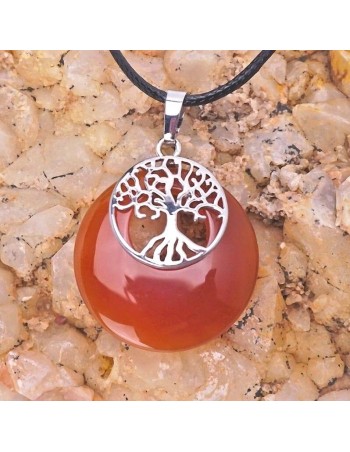 Colgante de cornalina con Árbol de la Vida.