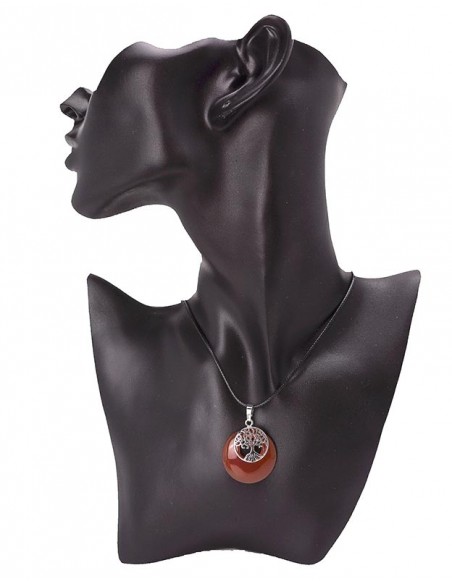 Colgante de cornalina con Árbol de la Vida.