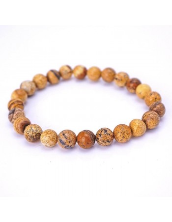 Pulsera de JASPE MADERA. Hecha artesanalmente con cuentas de Jaspe....