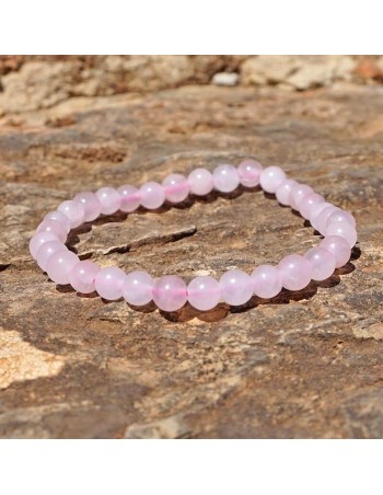 Pulsera de Cuarzo Rosa de 8mm – Amor y Equilibrio Emocional