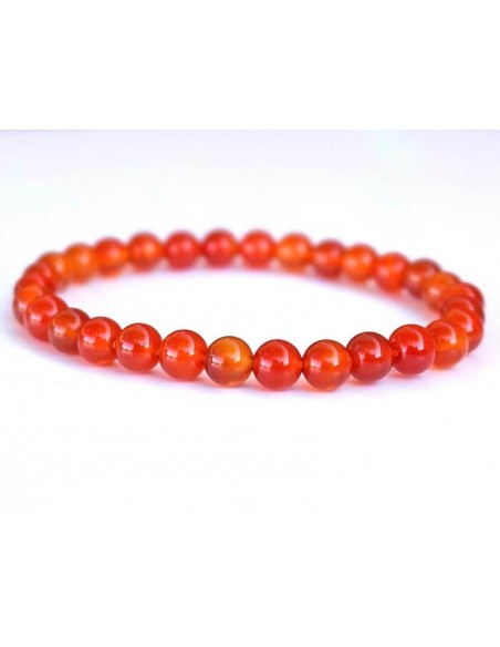 Pulsera de CARNEOLA 6mm - Piedra natural.