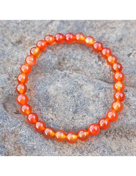Pulsera de CARNEOLA 6mm - Piedra natural.