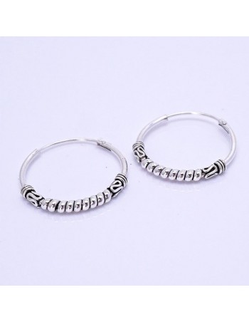 Aros de plata Bali 20mm de diámetro. Envío 24/48 horas.