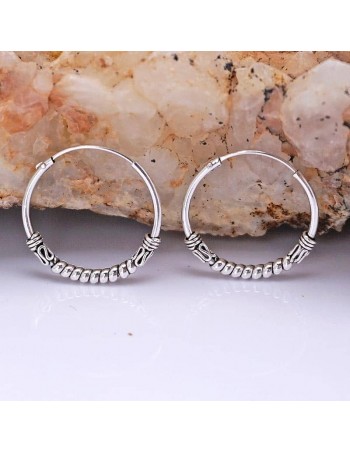 Aros de plata Bali 20mm de diámetro. Envío 24/48 horas. 2