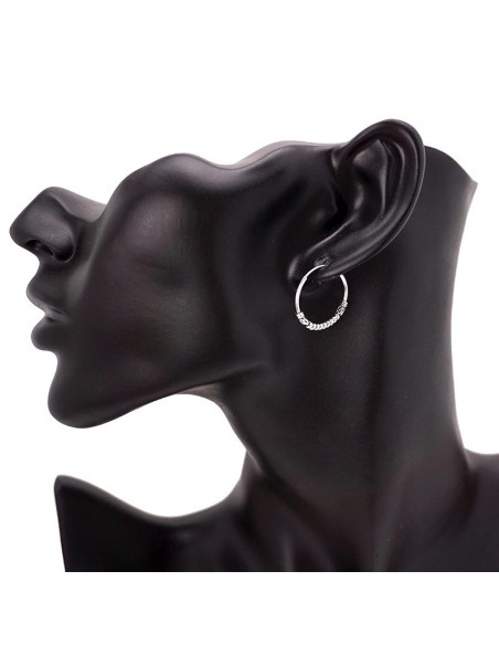 Aros de plata 20mm - Pendientes aros de plata.