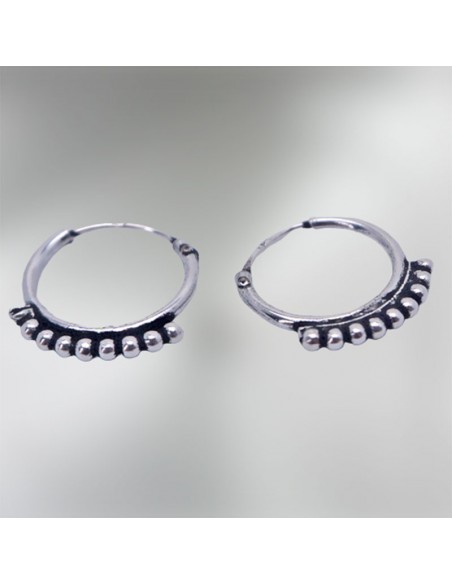 Piercing de plata 12mm - Pendientes aro de plata.
