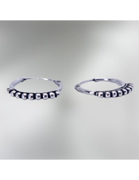 Piercing de plata 12mm - Pendientes aro de plata.