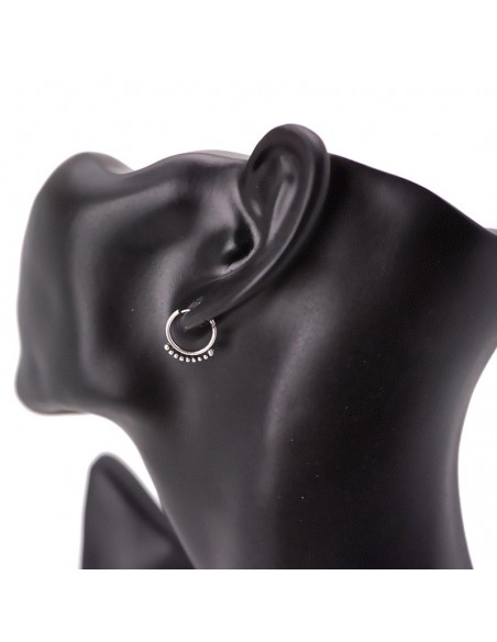 Piercing de plata 12mm - Pendientes aro de plata.