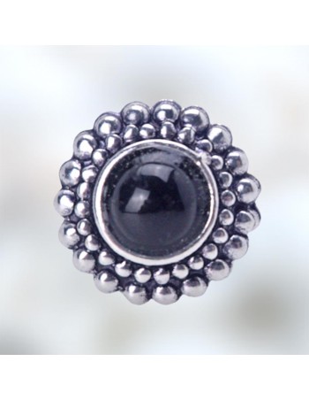 Pendientes mini de plata con piedra de ónix - Pendientes de plata y piedra natural 2