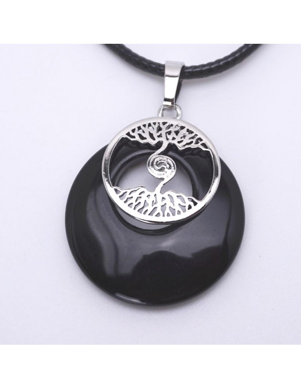 Colgante de ónix. Colgante de piedra natural con Árbol de la vida.