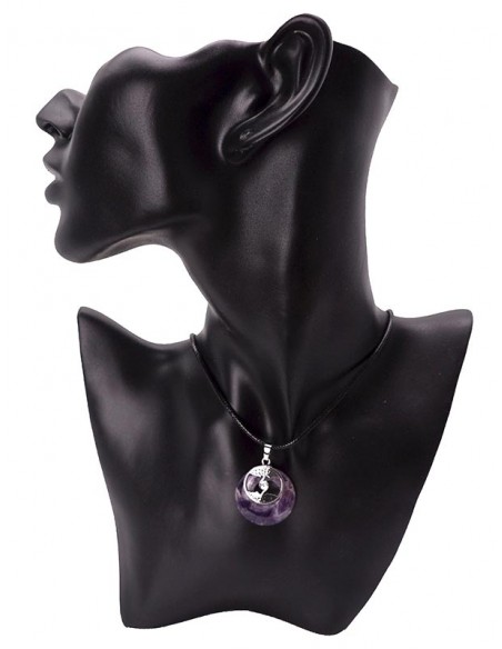 Colgante de amatista con símbolo Árbol de la vida.