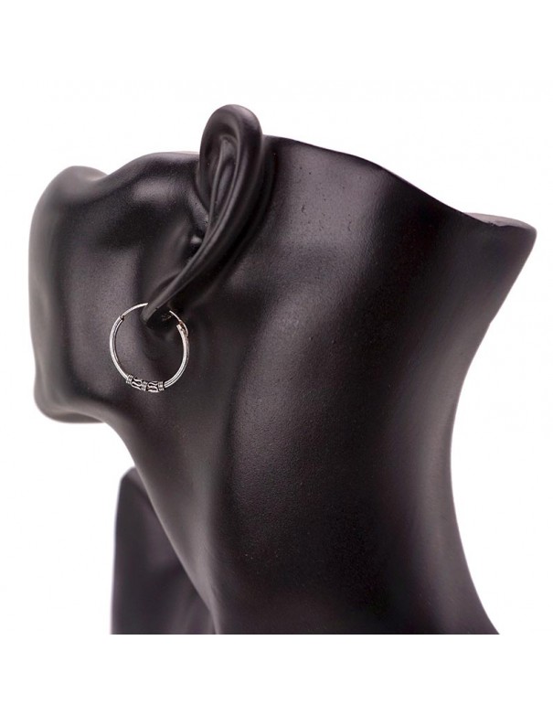 Aros de plata medianos 20 mm. Aros Bali.