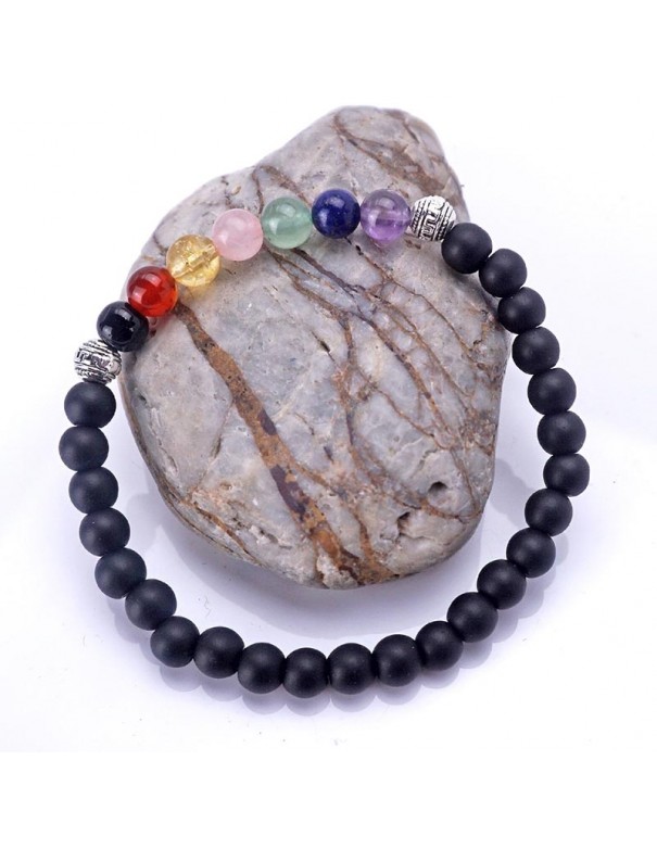 Pulsera de piedra shungita - Pulsera siete chakras.