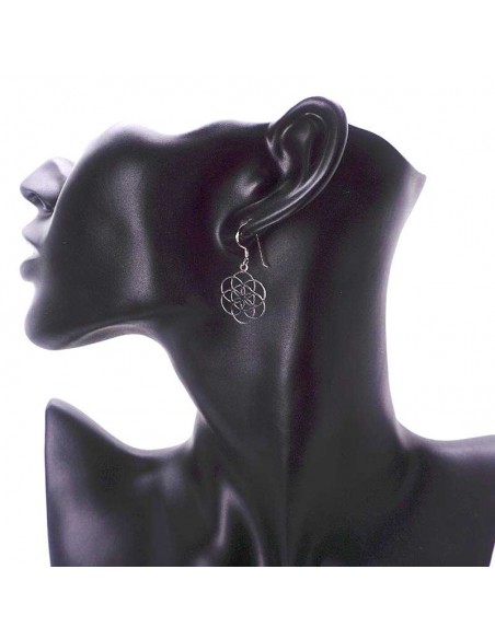 Pendientes de plata flor de la vida.