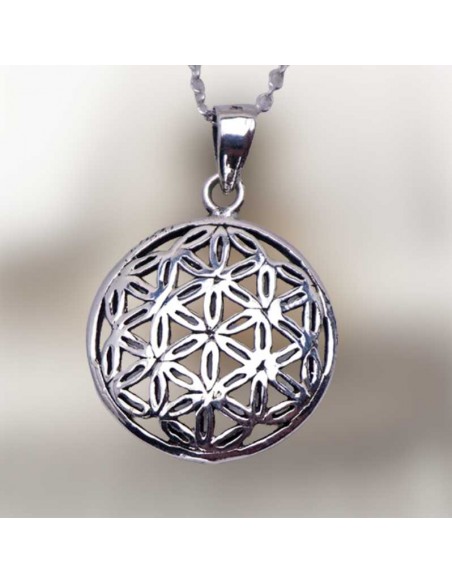 Colgante de plata flor de la vida-