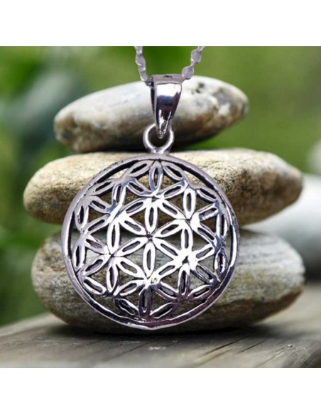 Colgante de plata flor de la vida-