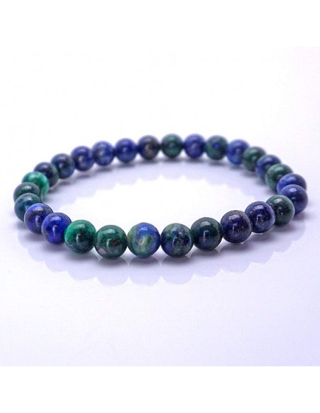 Pulsera de azurita y malaquita-Piedra natural