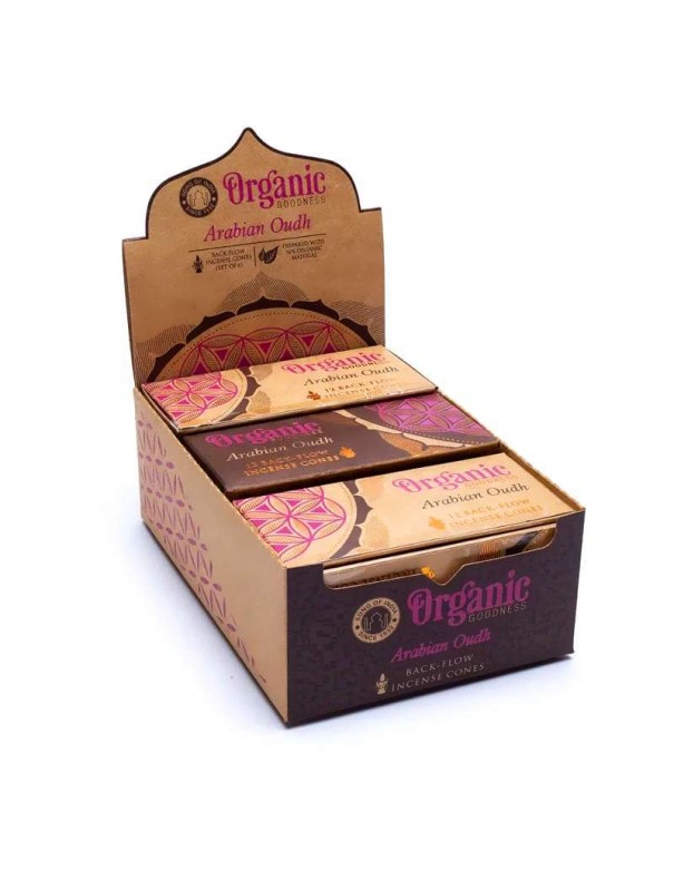 Oud incienso en conos reflujo