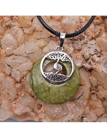 Colgante piedra Unakita con Árbol de la Vida