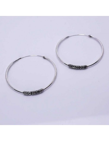Aros de plata Bali 35mm. ref: AG14108