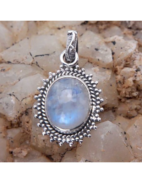 Colgante de plata y Piedra de Luna. Piedra natural.