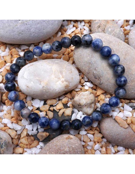 Pulsera de Sodalita: Elegante Accesorio con Cuentas de Piedra Natural
