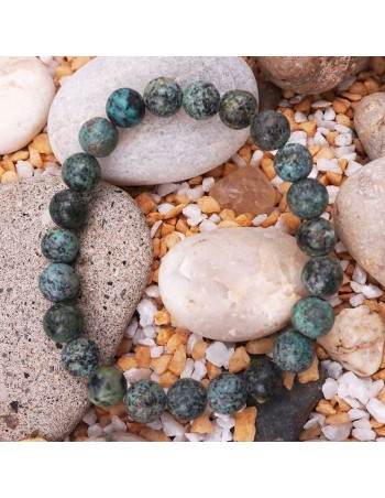 Pulsera de Turquesa Africana: Elegancia y Espiritualidad en una Joya Natural