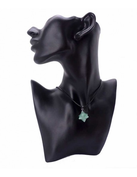 Colgante Símbolo Merkaba con Aventurina Verde: Energía y Protección en un Elegante Accesorio