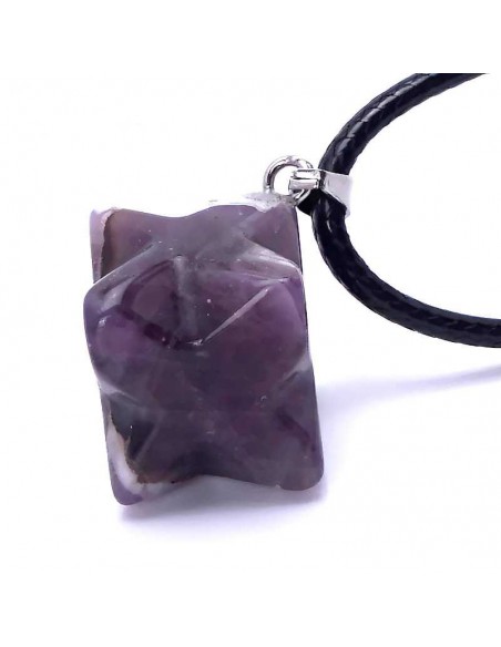 Colgante Merkaba con Amatista: Energía Espiritual en una Joya única